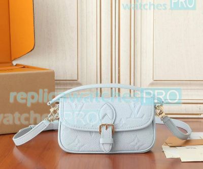 Copy L--V Nano Diane Women Bag Olympe Blue Monogram Top Quality